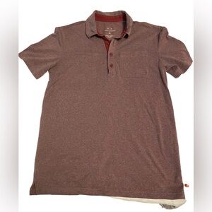 Armani Exchange Polo Shirt Men’s X Small burgundy Maroon With Pocket